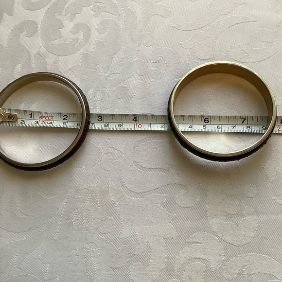 Vintage Firenze Italy Giraffe Reptile Gold Bangles - Picture 4 of 6